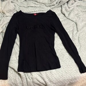 Guess Women's Classic Black Long Sleeve Top